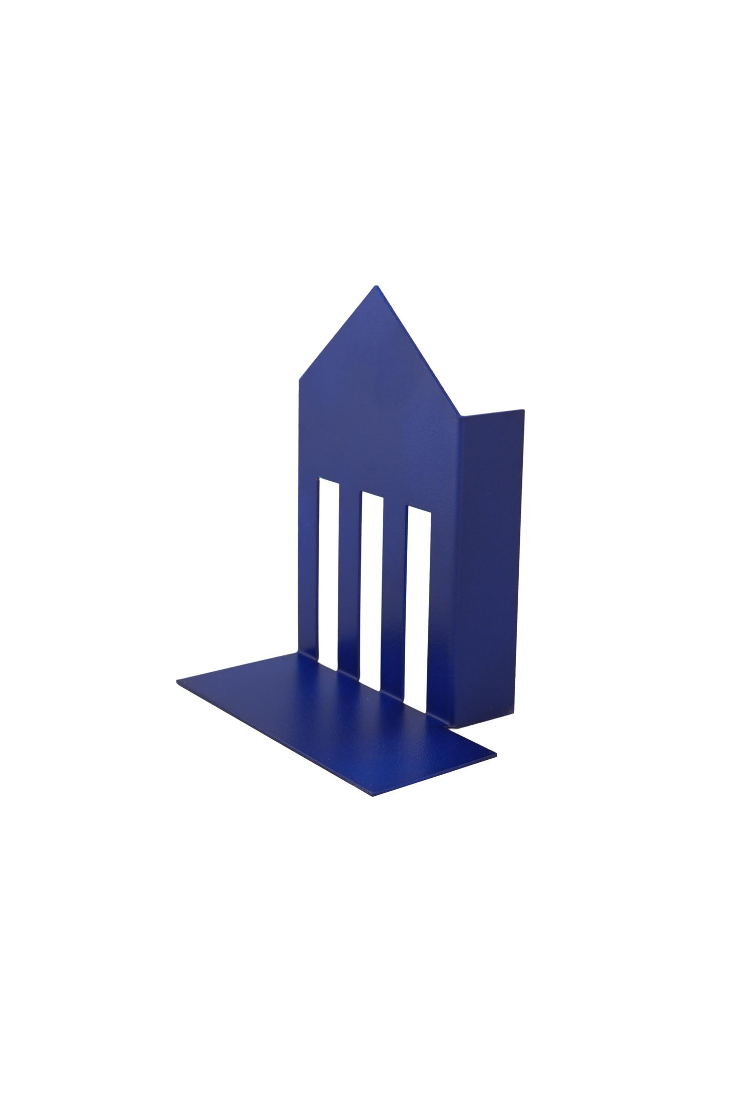 Sleek Pointed Bookend Blue