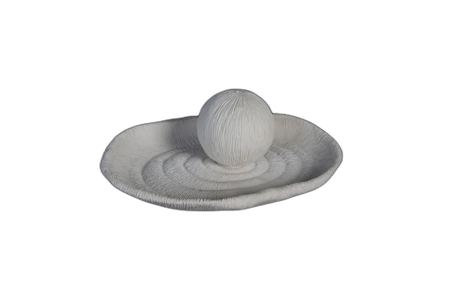 White Coral Grain Resin Bowl A