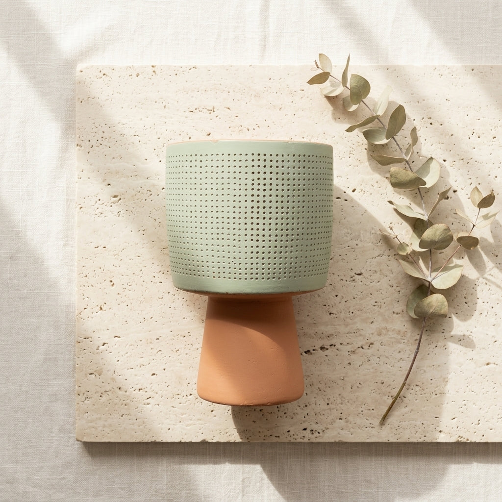 Latticework Textured Pot - B