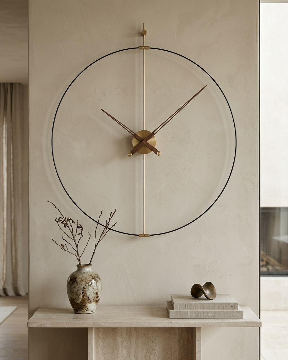 Halo Brass Wall Clock