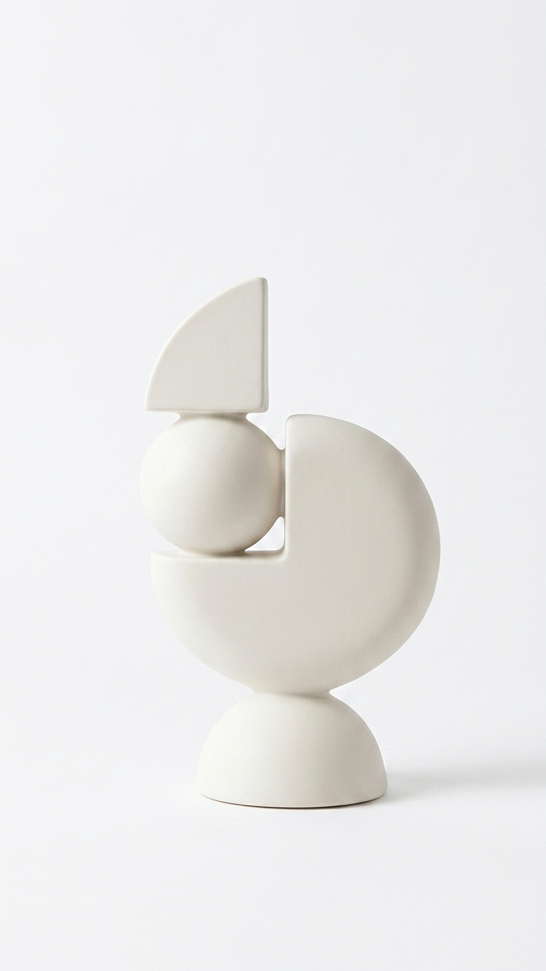 Minimalist Corner Sculpture White