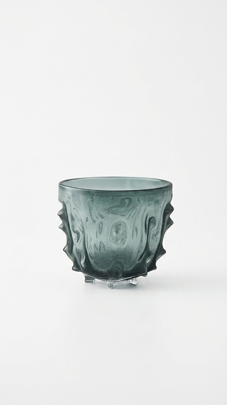 Smoky Gradient Glass Bowl