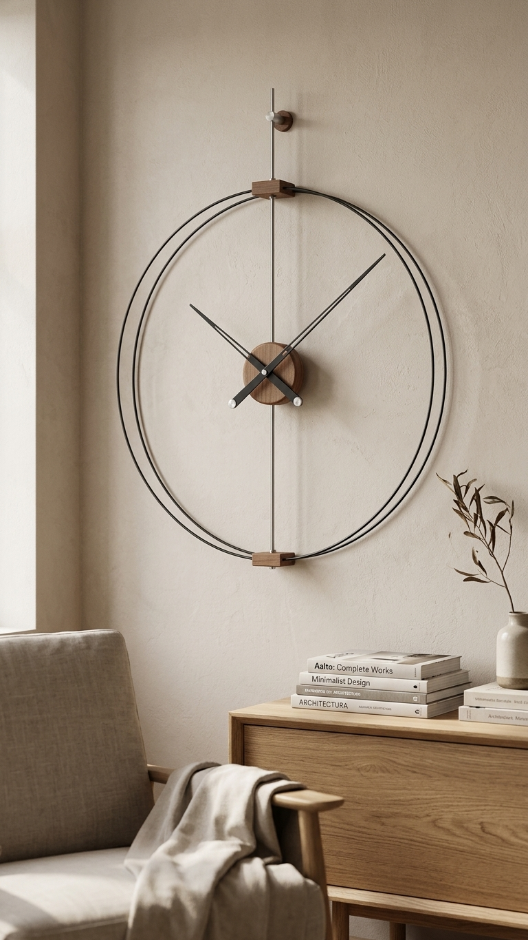Minimalist Geometric Wall Clock