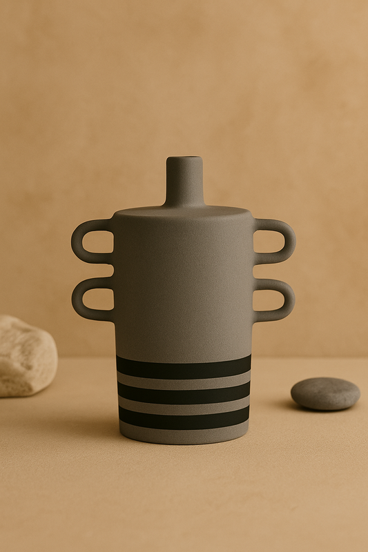 Charcoal Mist Vase A