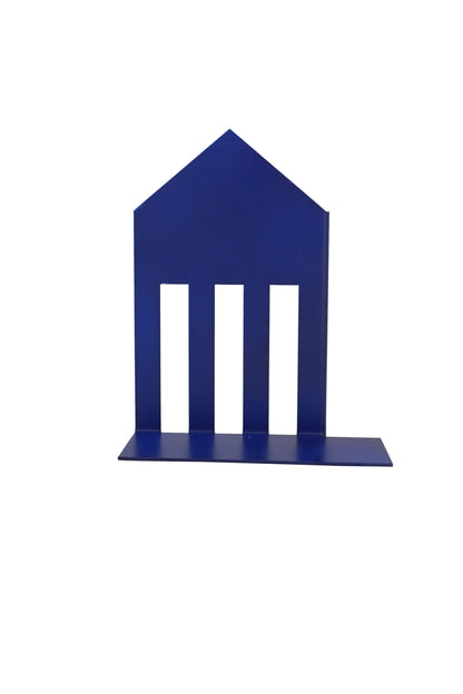 Sleek Pointed Bookend Blue