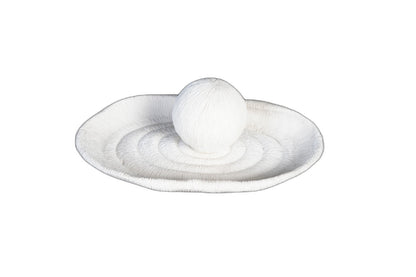 White Coral Grain Resin Bowl A