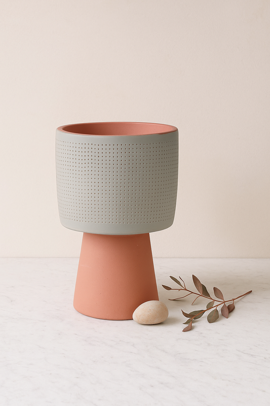 Latticework Textured Pot - B