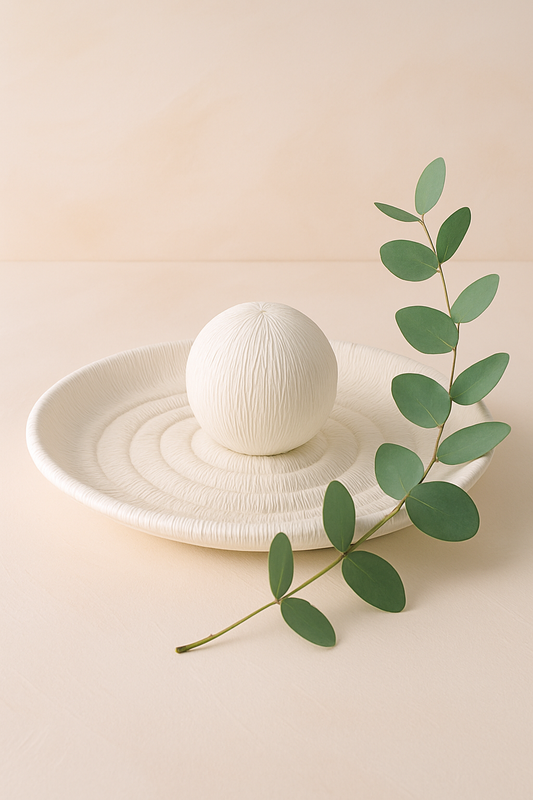 White Coral Grain Resin Bowl A