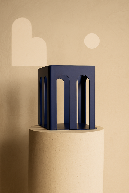Modern Arch Bookend Blue