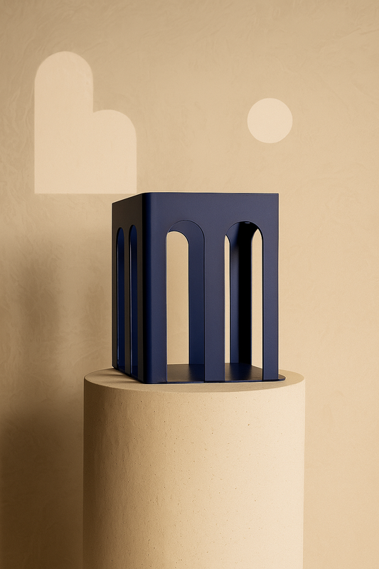 Modern Arch Bookend Blue