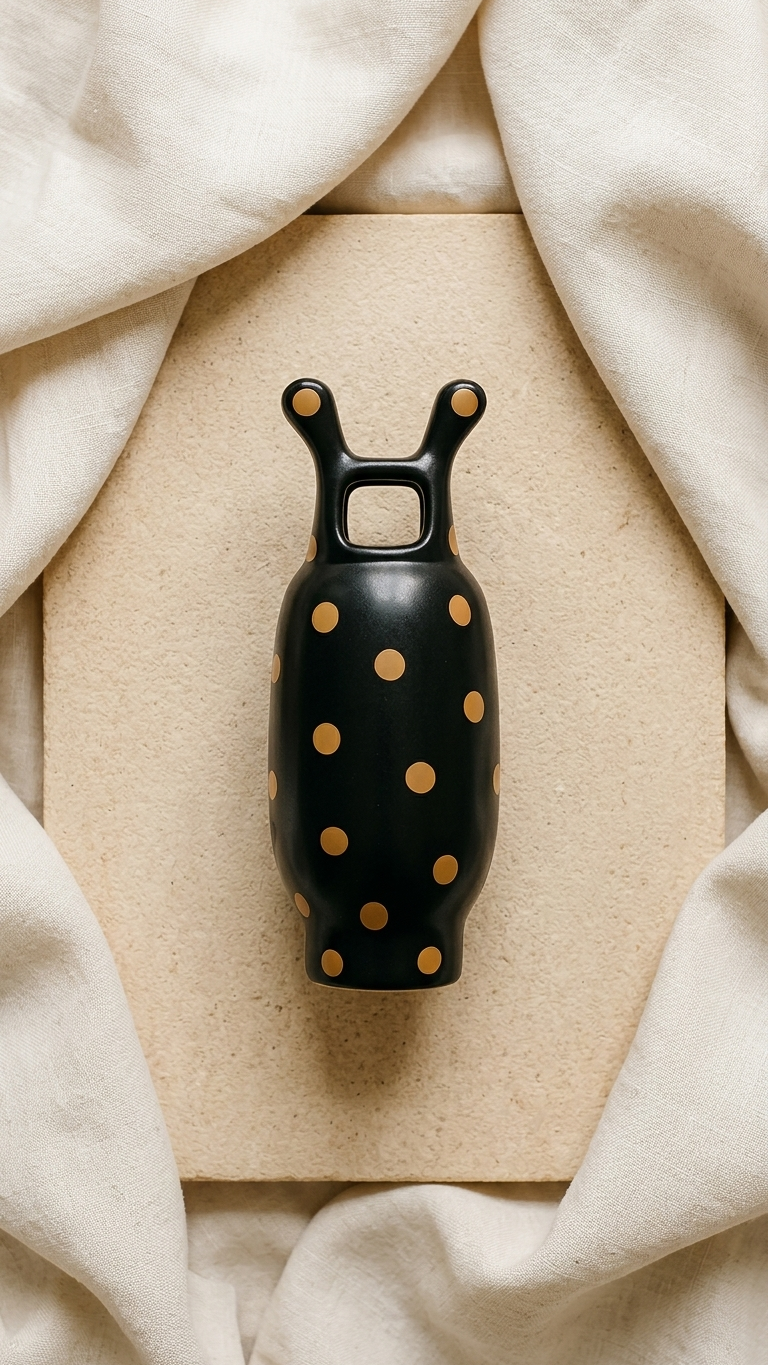 Ebony Polka Dot Jar B