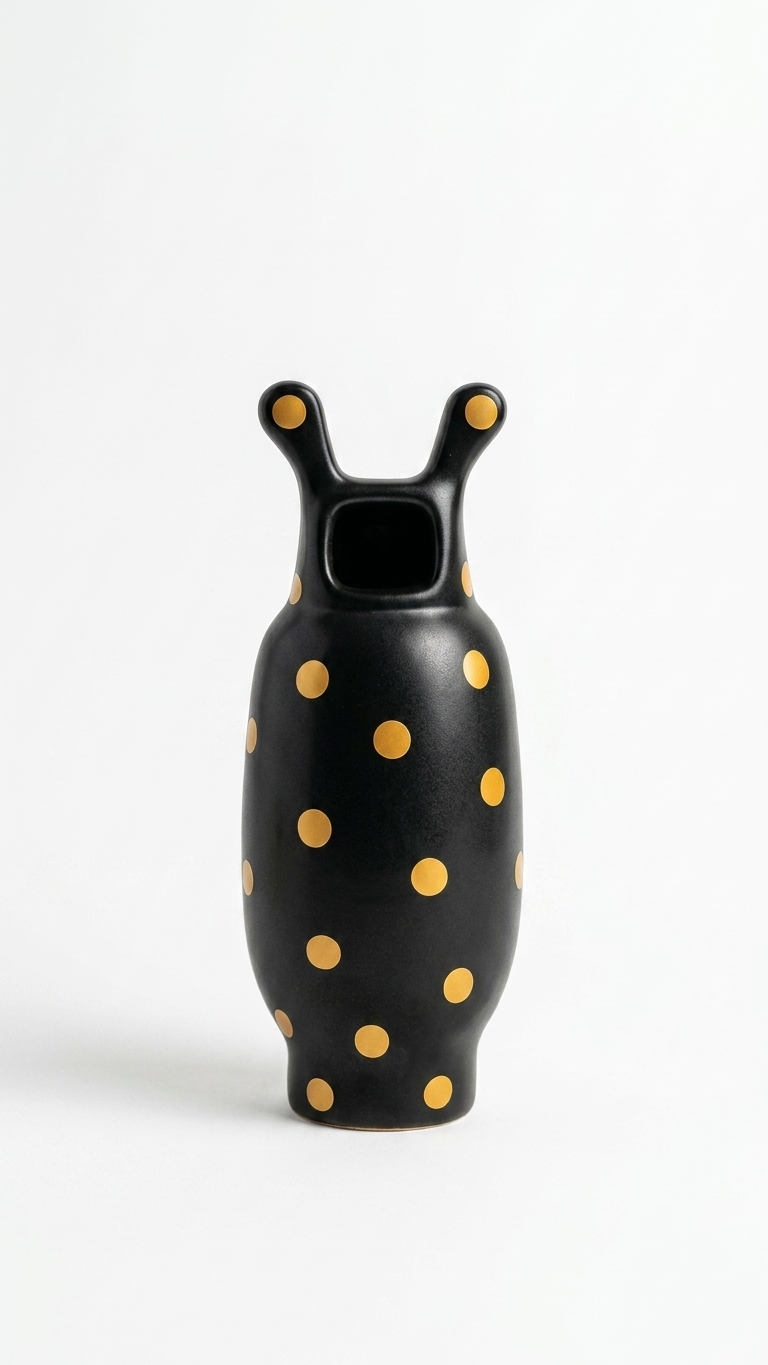 Ebony Polka Dot Jar B