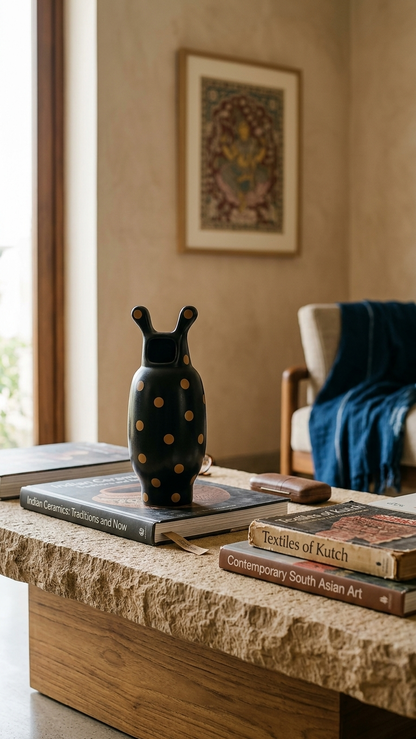 Ebony Polka Dot Jar B