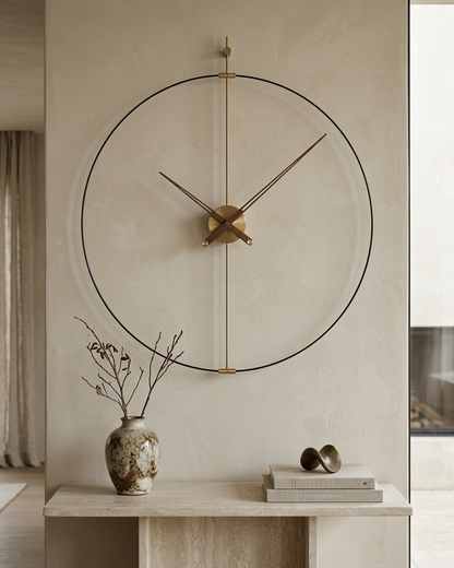 Halo Brass Wall Clock