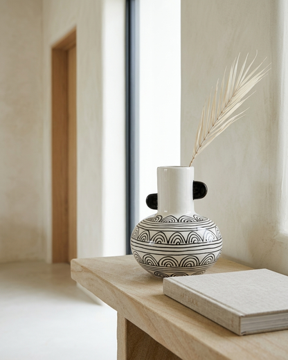 Handcrafted Patterned Ceramic Vase