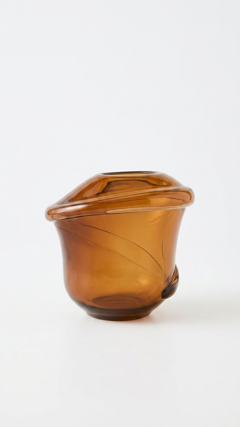 Tall Twister Glass Vase