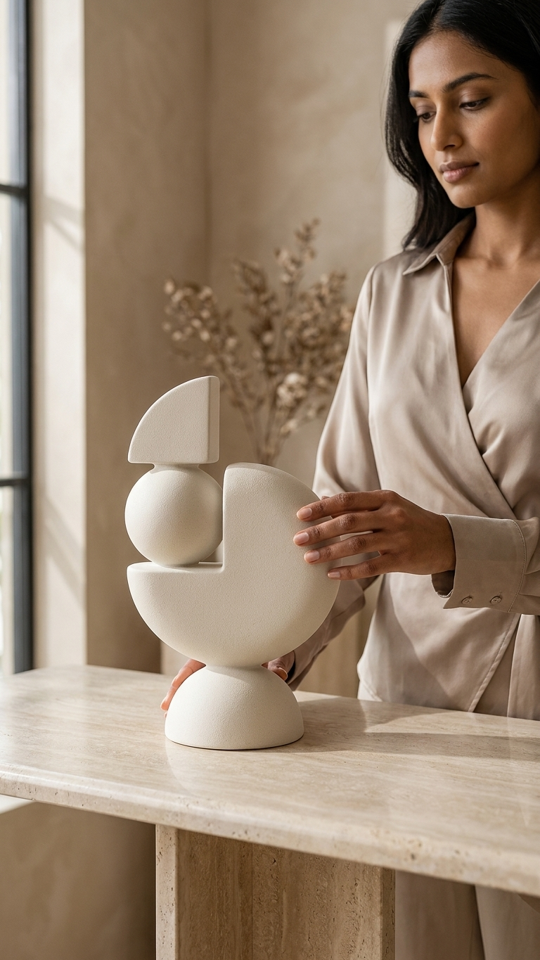 Minimalist Corner Sculpture White