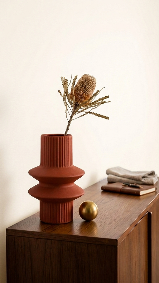 Earthy Double Ring Vase C