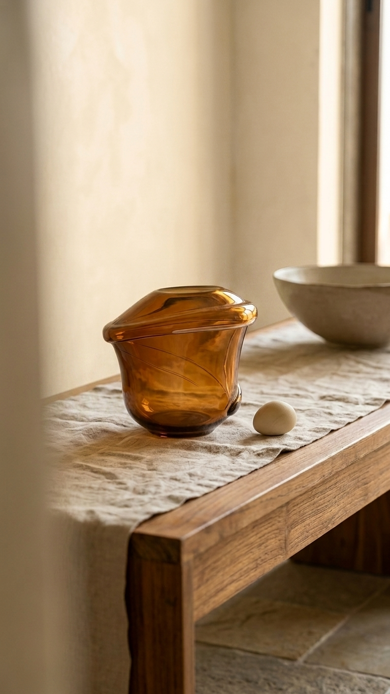 Tall Twister Glass Vase