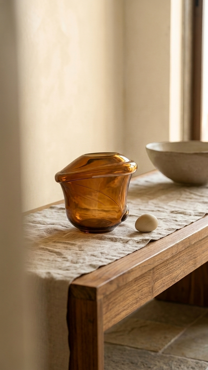 Tall Twister Glass Vase