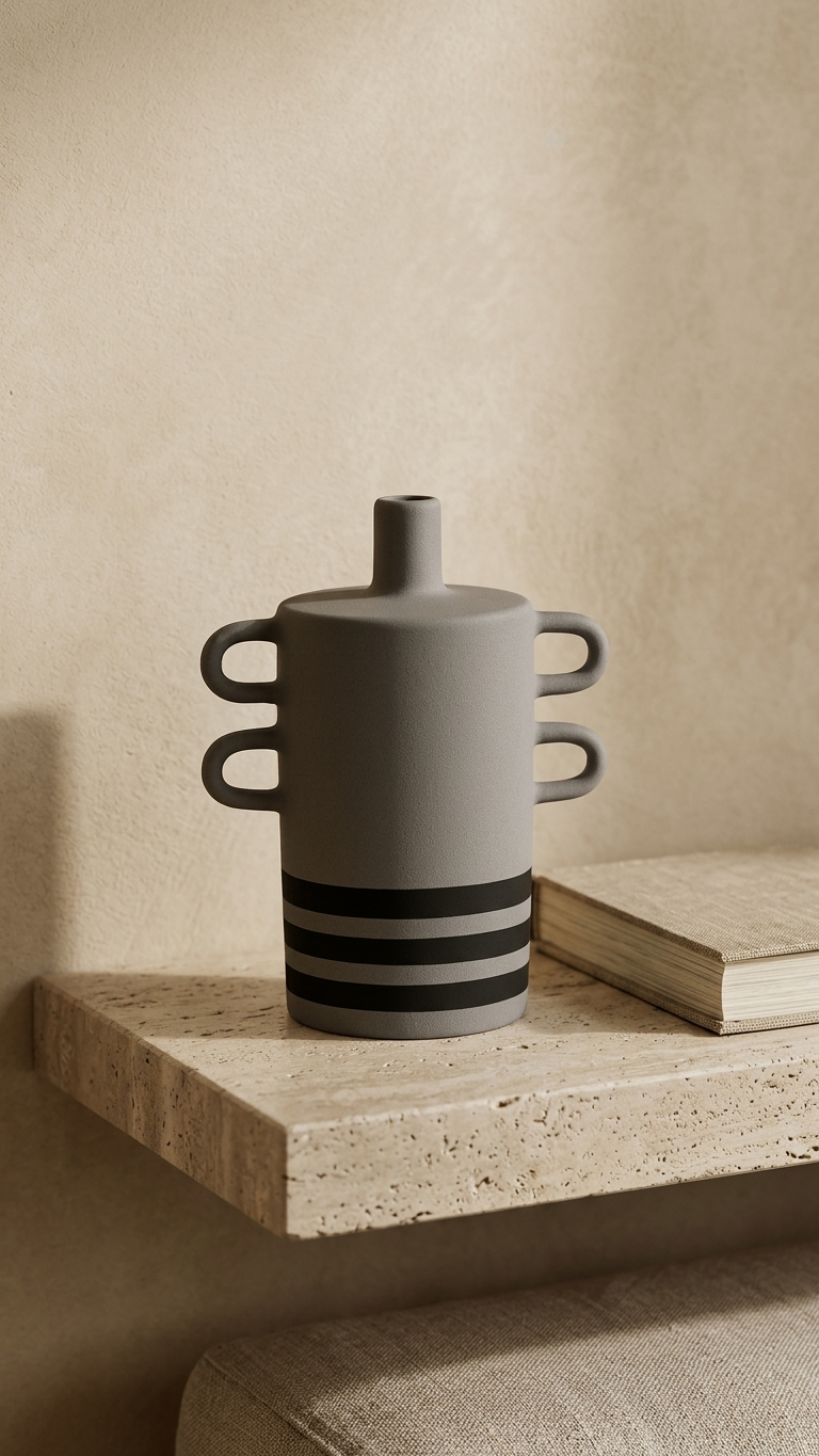 Charcoal Mist Vase A