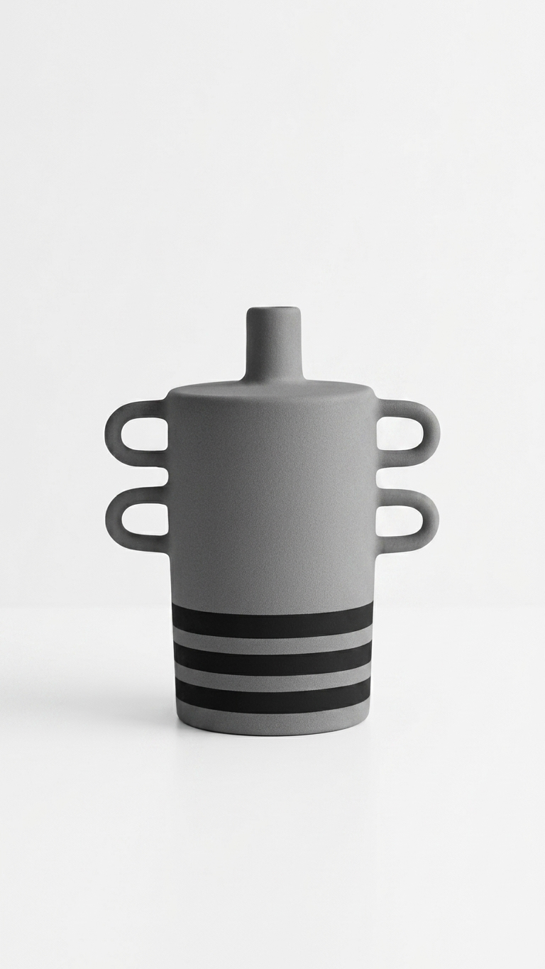 Charcoal Mist Vase A