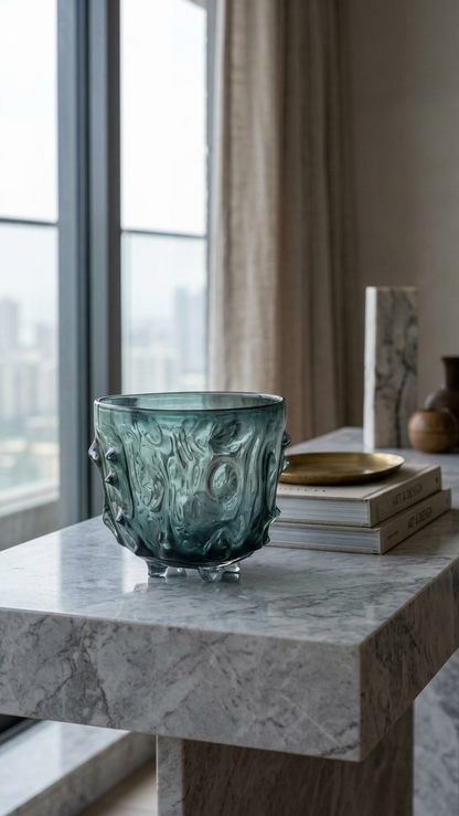 Smoky Gradient Glass Bowl