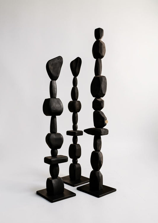 Luxury Black Totem Decor – Modern Statement Artifact